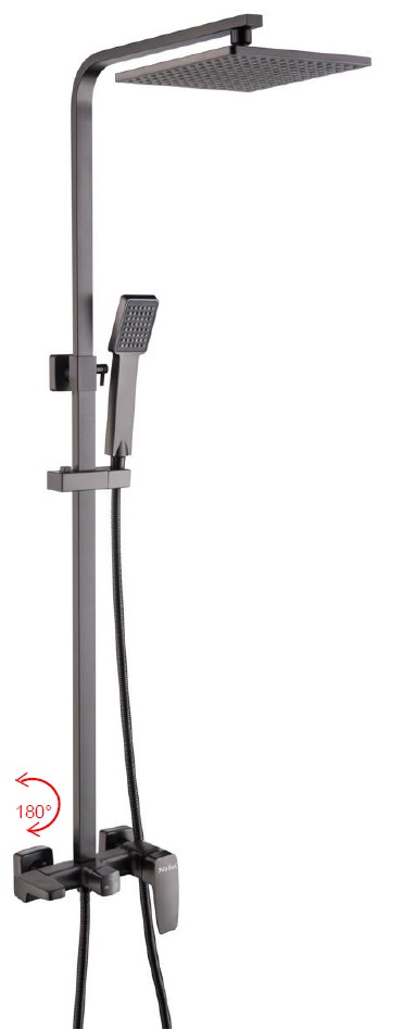 NOBEL Rain Shower Set SH-900-GM Gun Metal Color